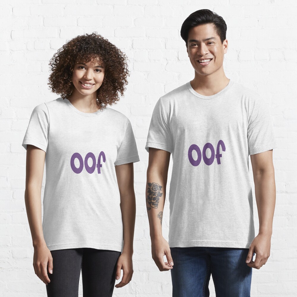 Purple Oof T Shirt By Andreawerid Redbubble - bacon hair roblox sticker by officalimelight redbubble