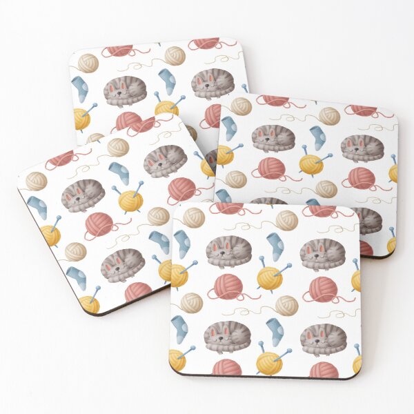 Item preview, Cats and Yarn designed and sold by Color Me F*@k!ng Happy.