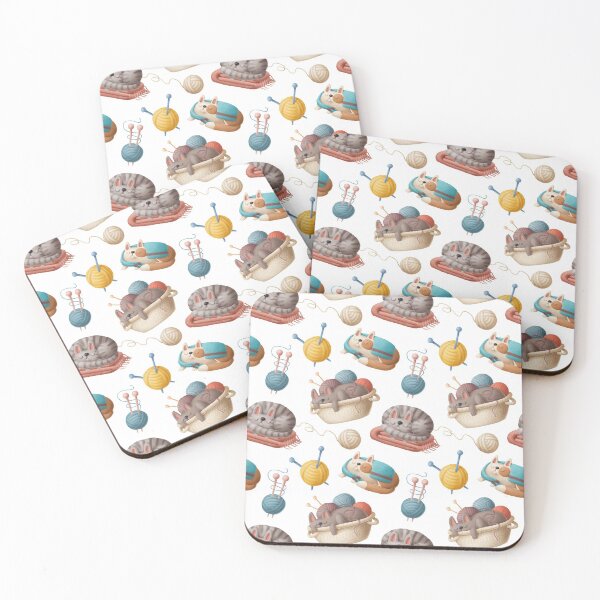 Item preview, Cats and Knitting designed and sold by Color Me F*@k!ng Happy.