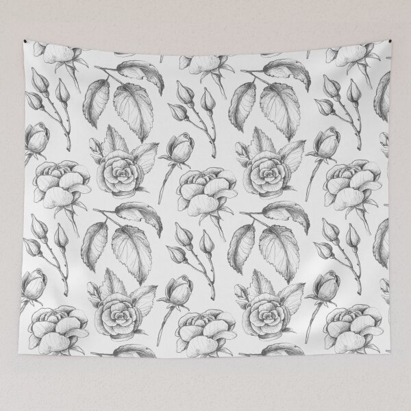 Item preview, Monochrome Open Roses designed and sold by Color Me F*@k!ng Happy.