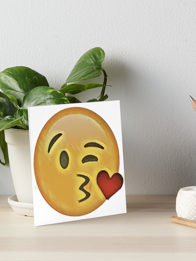 I Love You Emoji Art Board Print By Billystokes Redbubble