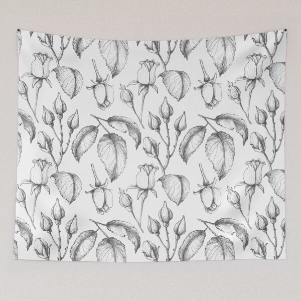 Item preview, Monochrome Closed Roses designed and sold by Color Me F*@k!ng Happy.