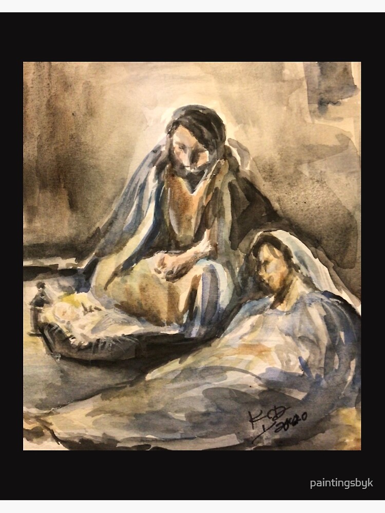 Nativity/Holy Family/Birth of Jesus&quot; Art Board Print by paintingsbyk |  Redbubble