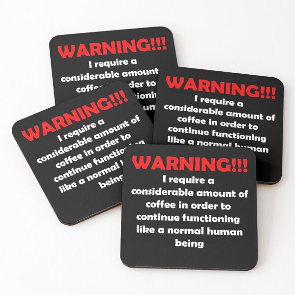 Item preview, Coffee warning designed and sold by BiscuitSnack.