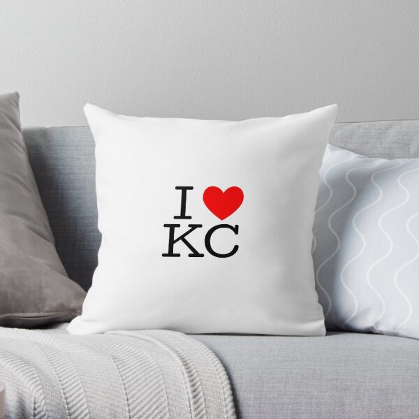 I Heart KC Throw Pillow