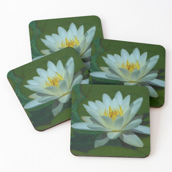 Item preview, Quiet Beauty - White and Gold Water Lily designed and sold by BlueMoonRose.