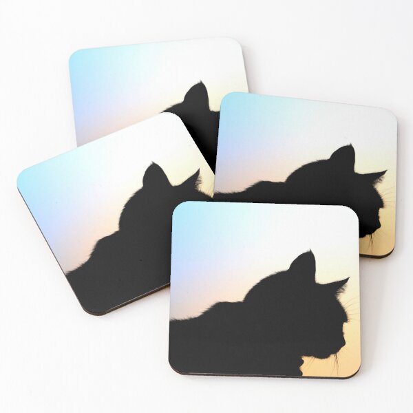 Item preview, Sun-kissed Kitty Silhouette Portrait Mirrored designed and sold by briana-rose.