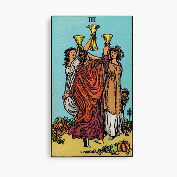 Item preview, Three of Cups Tarot designed and sold by Phantastique Boutique.