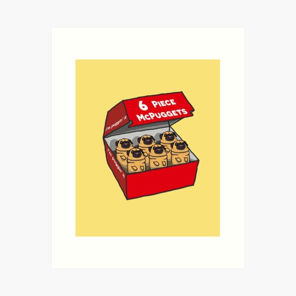 Item preview, 6 Piece McPuggets: "i'm puggin' it" designed and sold by pugventurephoto.