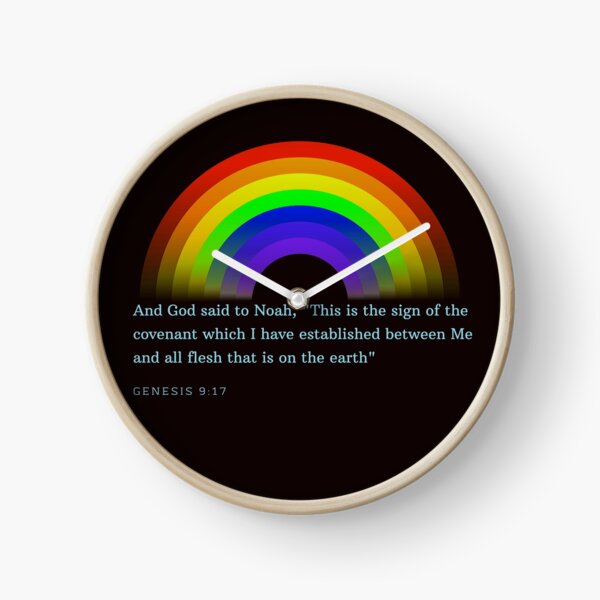 Rainbow is a sign of God's promise Clock