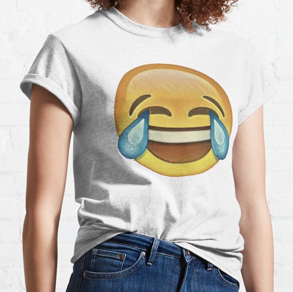 Laugh Cry Emoji Clothing Redbubble - sadscared noob roblox