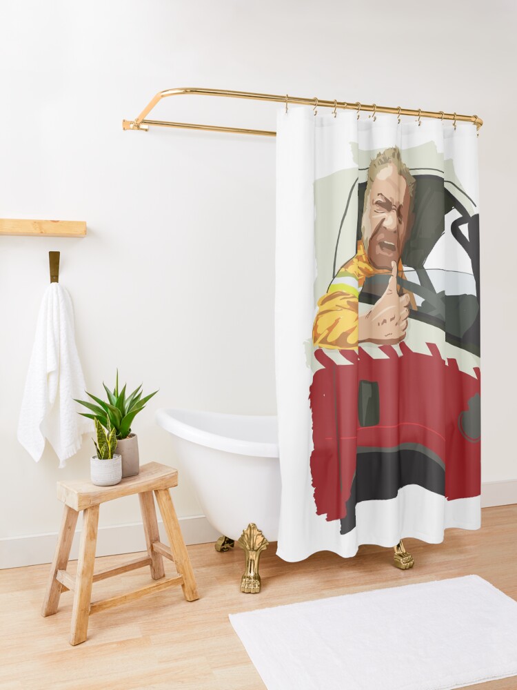 Alternate view of Paul Parker - "Tell the PM to go and get F##KED" - RFS Charity Appeal Shower Curtain