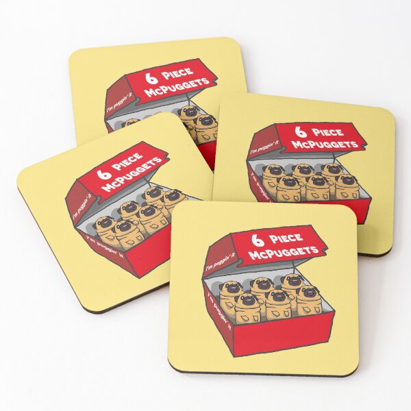 Item preview, 6 Piece McPuggets: "i'm puggin' it" designed and sold by pugventurephoto.