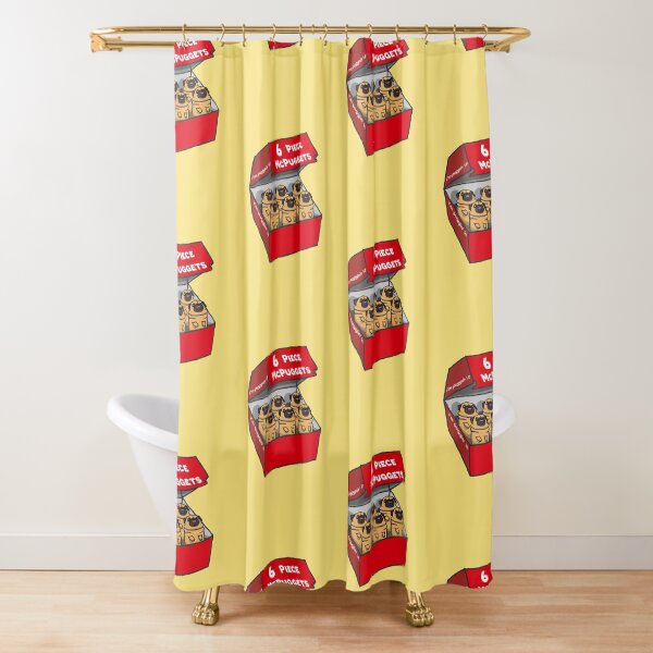 6 Piece McPuggets: "i'm puggin' it" Shower Curtain