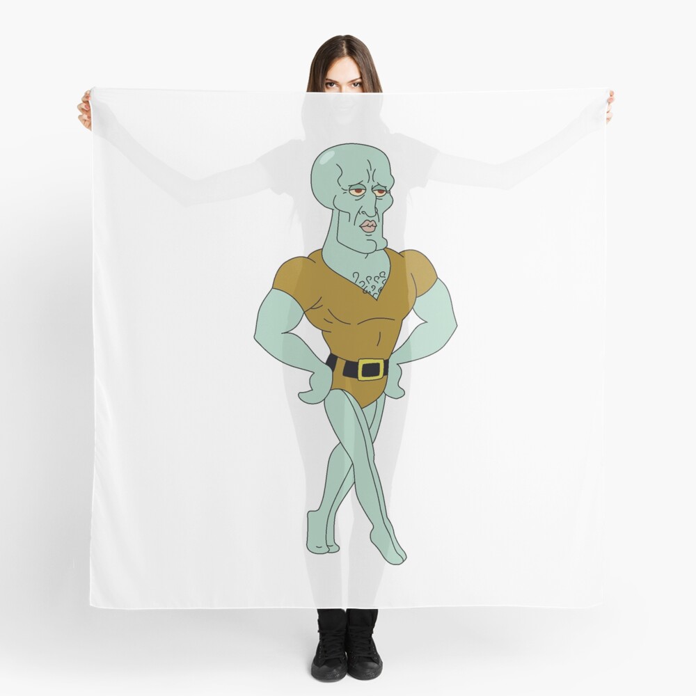 "Handsome Squidward full body" Scarf by Hillyhills | Redbubble