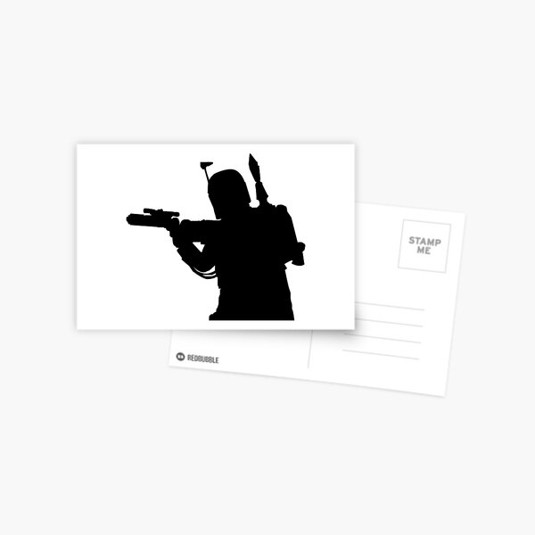 Fett Fighting Postcard