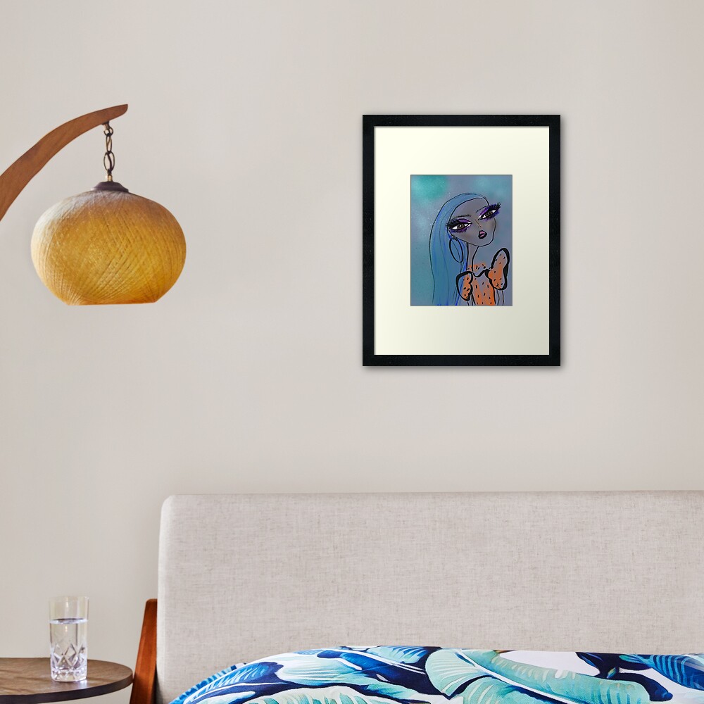 Item preview, Framed Art Print designed and sold by HausofDolls.