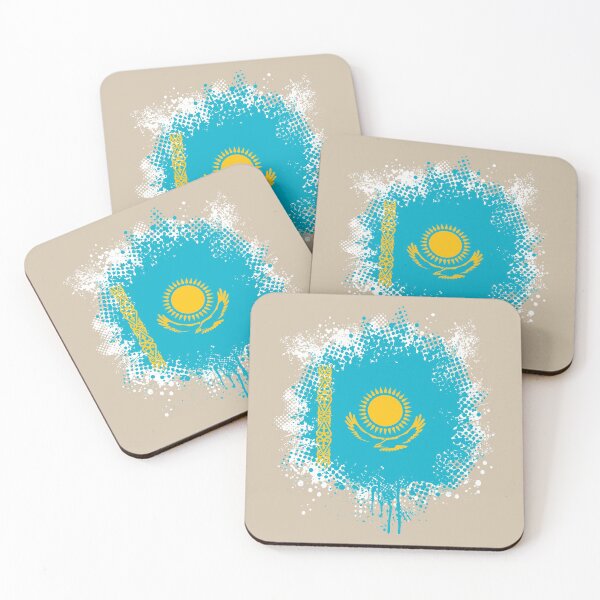 Item preview, Flag of Kazakhstan - Splat designed and sold by pixelinga.