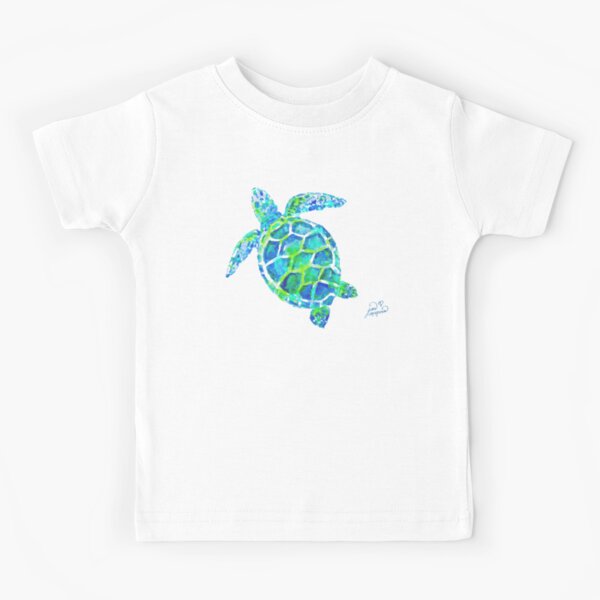 Sea Turtle no splots by Jan Marvin Kids T-Shirt