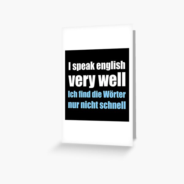 Speak English Greeting Cards Redbubble