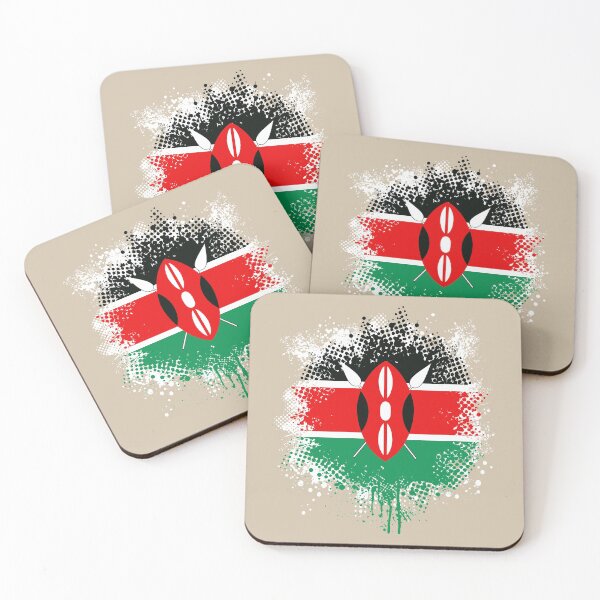 Item preview, Flag of Kenya - Splat designed and sold by pixelinga.