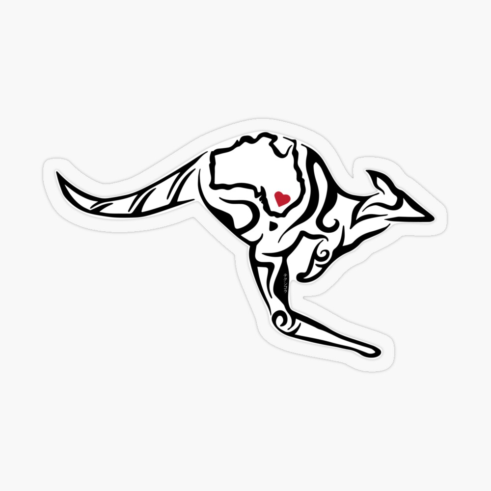 YJZT 16.1CMX8.3CM Fashion Kangaroo Tribal Animals Decal Vinyl Car Sticker  Black/Silver 8A-0103 - AliExpress