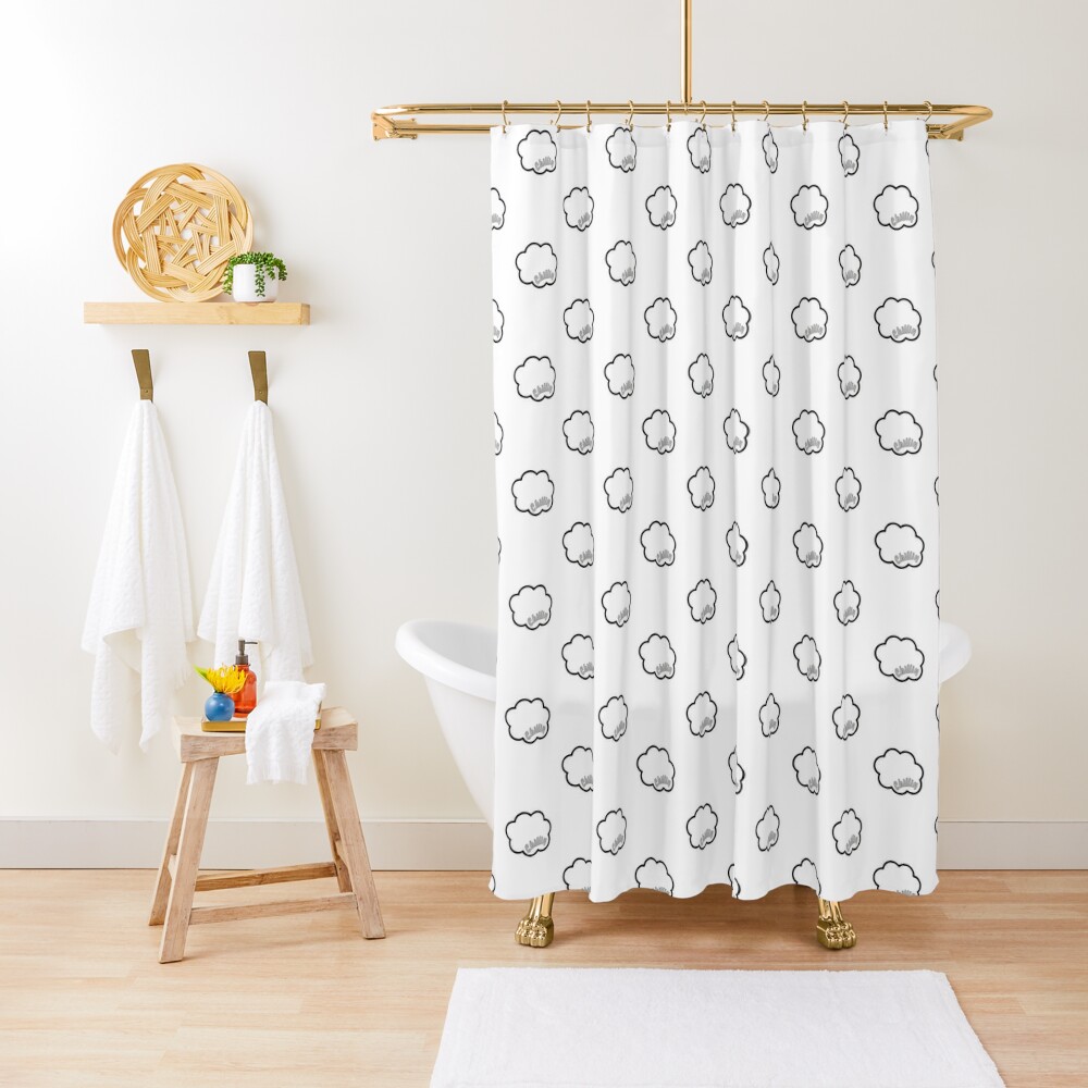 cloud shower curtain