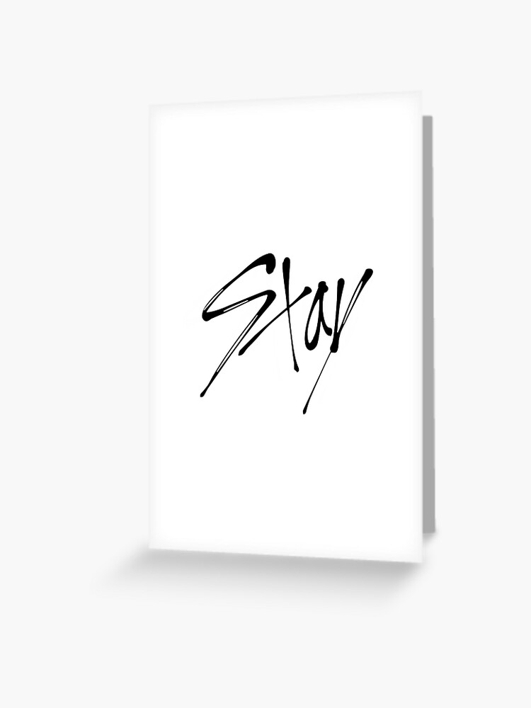 stray kids skz kpop logo stay greeting card by streamboom redbubble redbubble