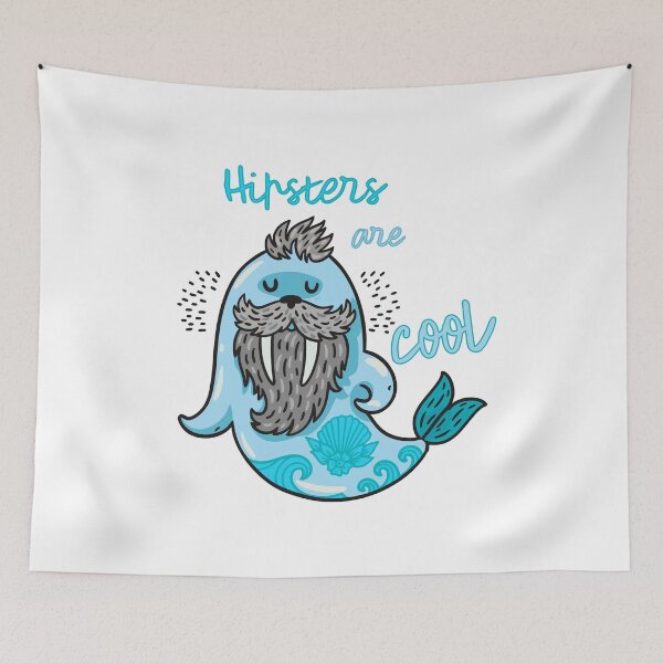 Item preview, Hipsters are cool designed and sold by Hangrid-Work.