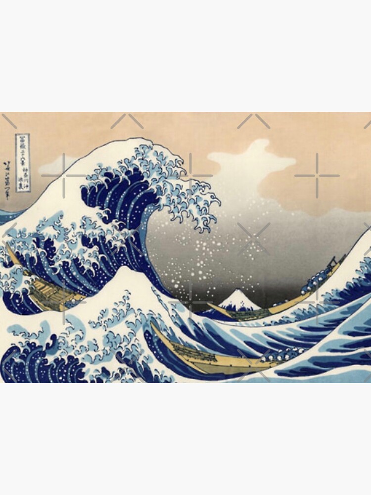 Disover Japanese Woodcut Poster - Quiksilver Inspired Design - The Great Wave Premium Matte Vertical Poster