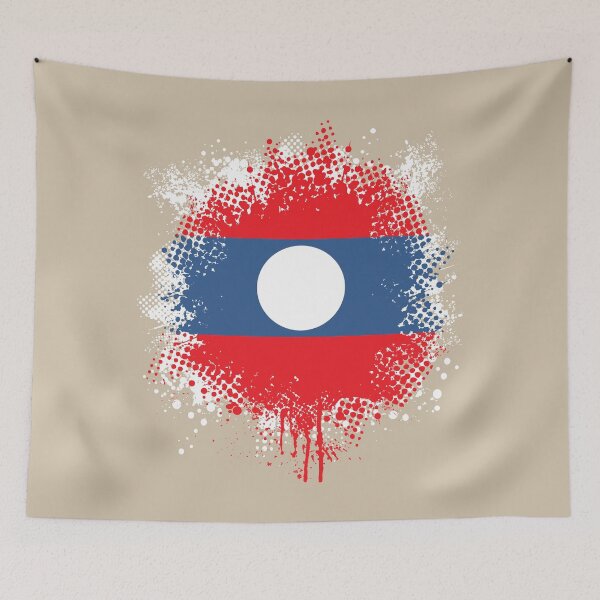 Item preview, Flag of Laos - Splat designed and sold by pixelinga.