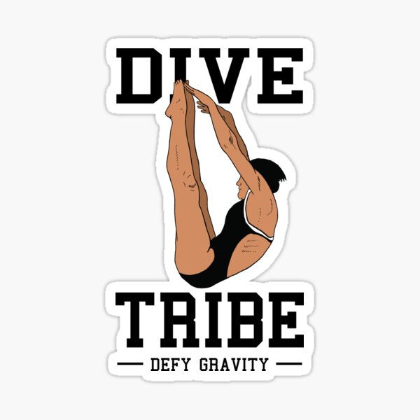 I LOVE DIVING Springboard Diver FEMALE Vinyl Decal Sticker D