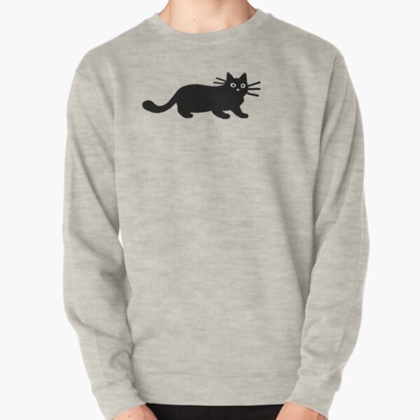 black cat face sweatshirt