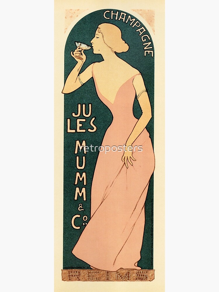 CHAMPAGNE JULES MUMM by Maurice Realier-Dumas c1895 Vintage France Wine Advertisement by retroposters