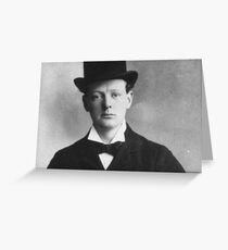 Historical Hipsters - Winston Churchill Greeting Card