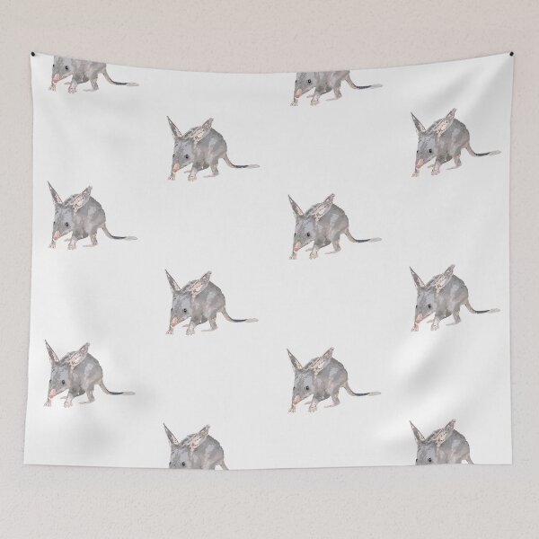 Item preview, Greater Bilby Macrotis lagotis by Chrissy Wild on white designed and sold by ChrissyWild.