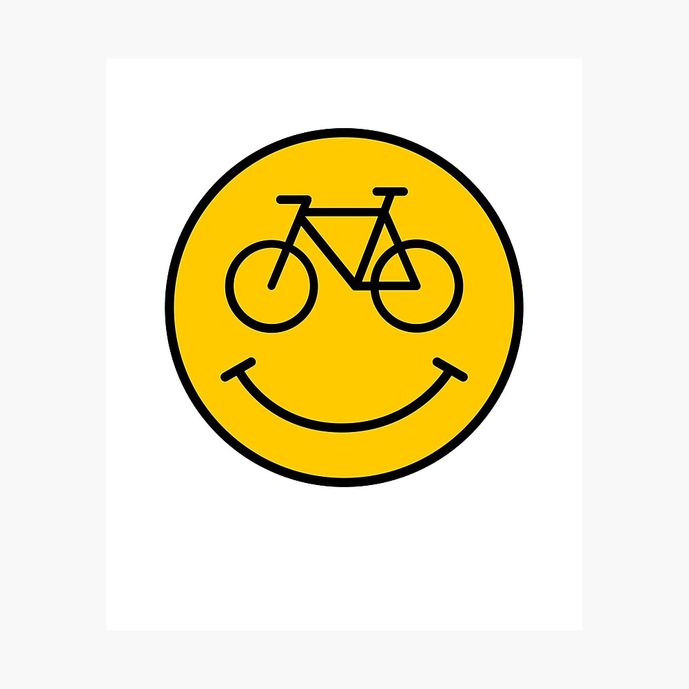 Bike Smiley Face Sticker Decal Car Truck road mtb bike tdf cycling 