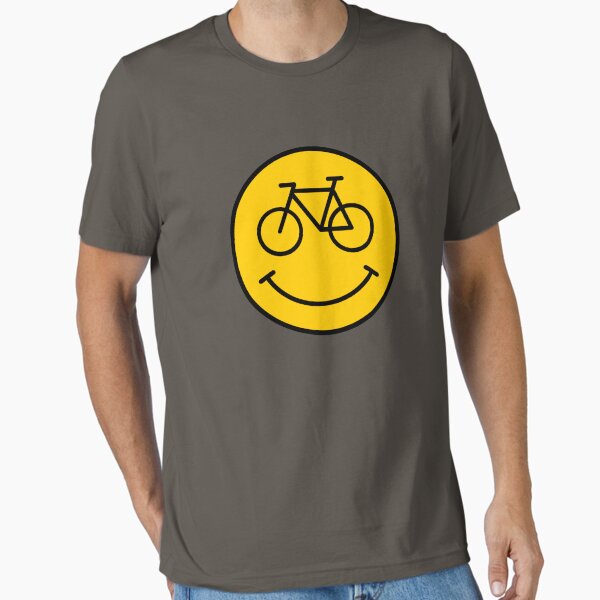 Vista previa del artículo con la obra «Emoji de ciclismo retro con sonrisa de bicicleta», diseñado y vendido por hadicazvysavaca.