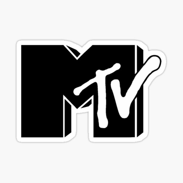 Logotipo de la etiqueta MTv Pegatina