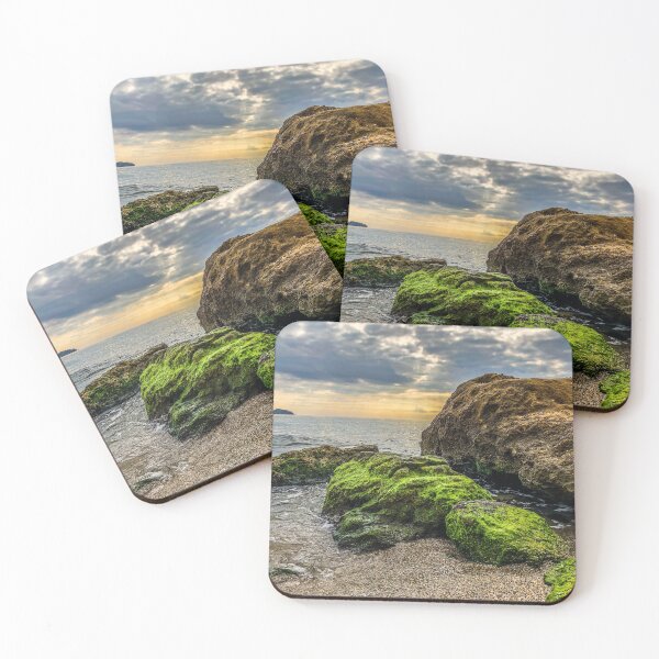 Item preview, Moss growing on rocks on our beach designed and sold by Andrew Kemp.