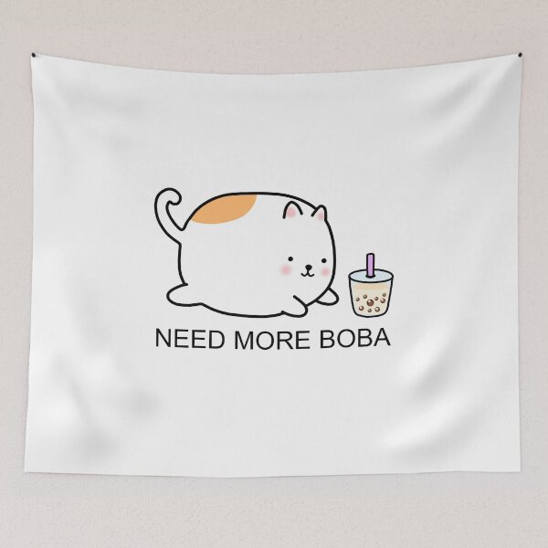 Item preview, Chubby Boba Cat Needs More Boba! designed and sold by SirBobalot.