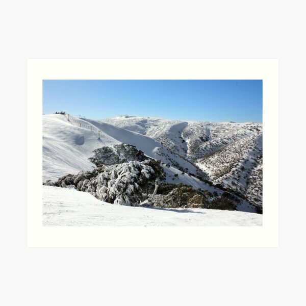 Hotham ski slopes Art Print
