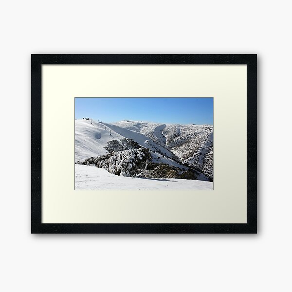 Hotham ski slopes Framed Art Print