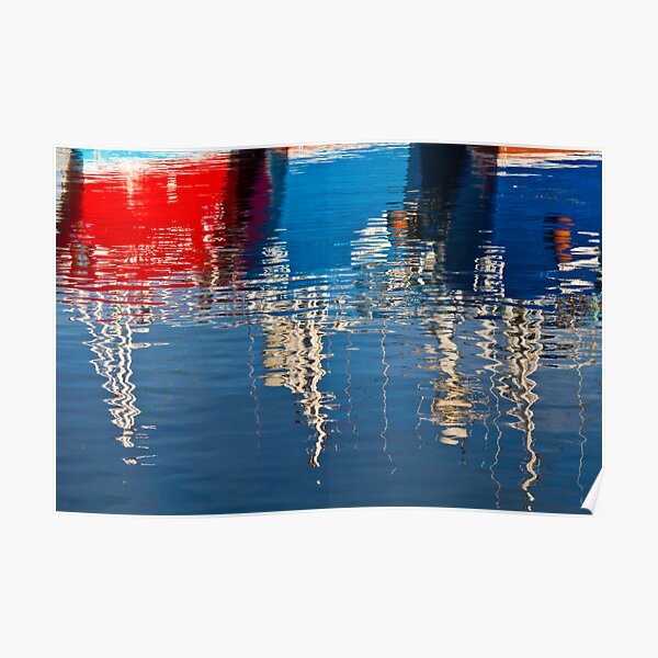 Boat Reflection In Fraserburgh Poster