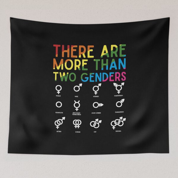 Item preview, There Are More Than 2 Genders Rainbow Pride Flag Support Genderqueer designed and sold by alenaz.