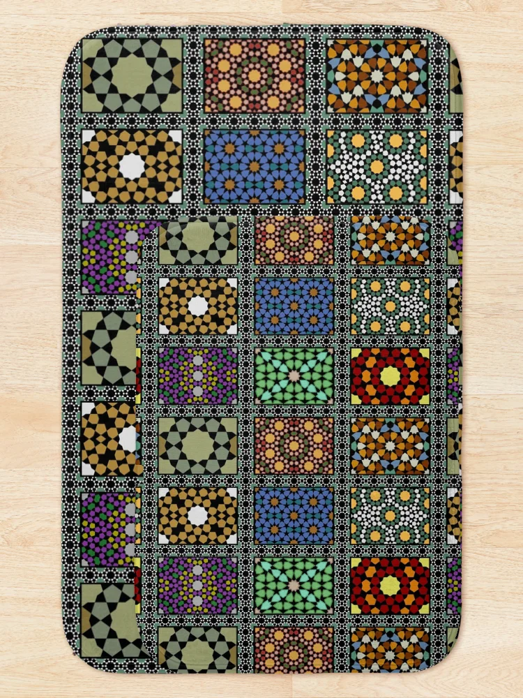 Thumbnail 5 of 6, Bath Mat, Checkr designed and sold by Rixn.