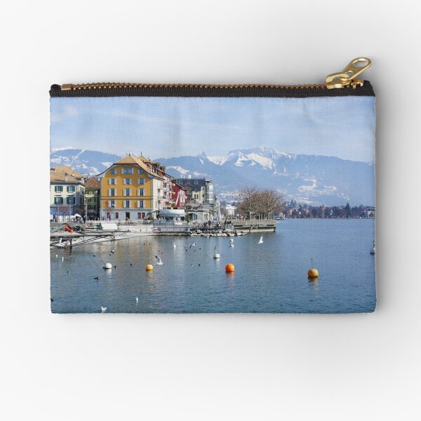 Vevey on the lake Geneva in Switzerland Zipper Pouch