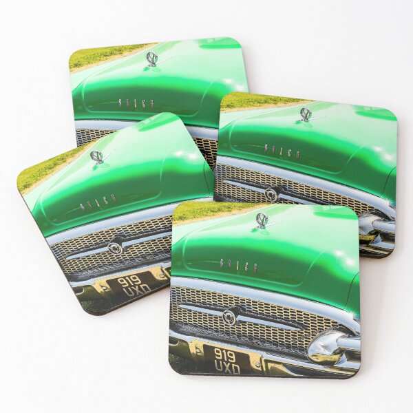Item preview, The front of a green 1955 Buik Roadmaster on display at a car show designed and sold by Graham Cornall.