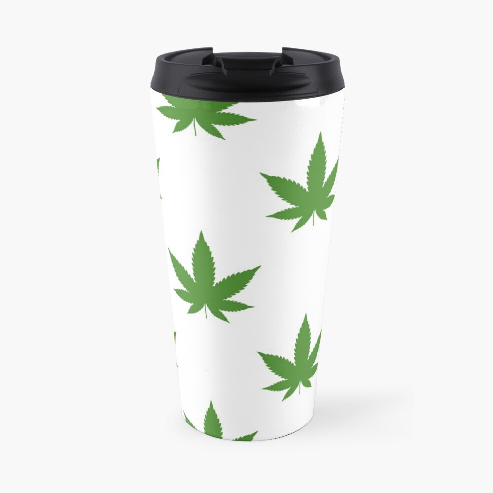 Marijuana Leaf Graphic Travel Mug By Cosmoprime Redbubble