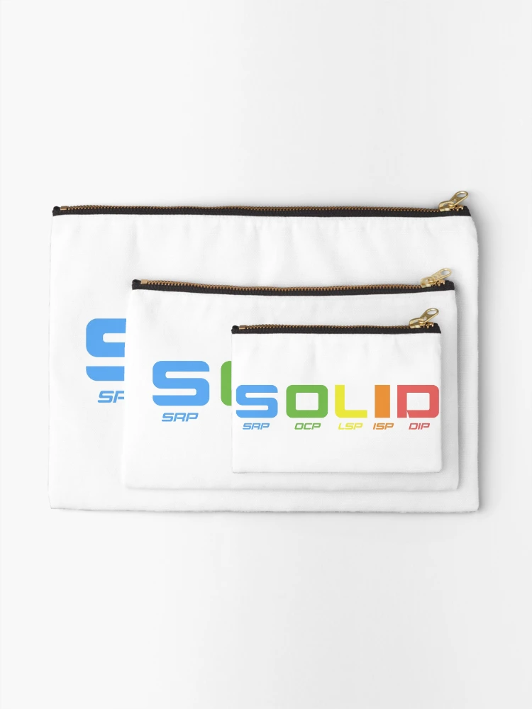 Thumbnail 2 of 4, Zipper Pouch, solid principles programming designed and sold by yourgeekside.